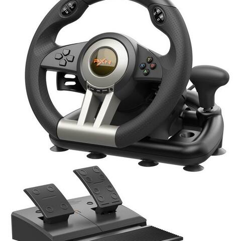 NINTENDO PXN V3 Pro Gaming-Rennlenkrad avec Pedalen, Dual-Motor-Vibration Gaming-Lenkrad (kompatibel avec PC, PS3,