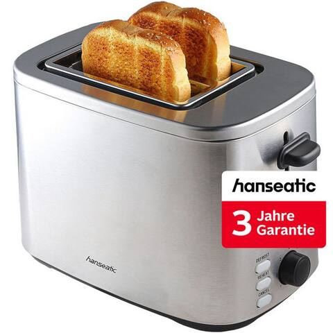 Hanseatic Hanseatic grille-pain HT8007SD, 2 kurze Schlitze, 800 W, inkl. 3 Jahre Herstellergarantie