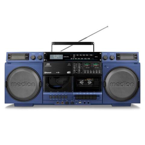 Medion® Medion® Audio-System Retro Boombox LIFE® P66538 (MD44538) (20 W, Bluetooth 5.3, 80er, groß, USB, SD, CD,