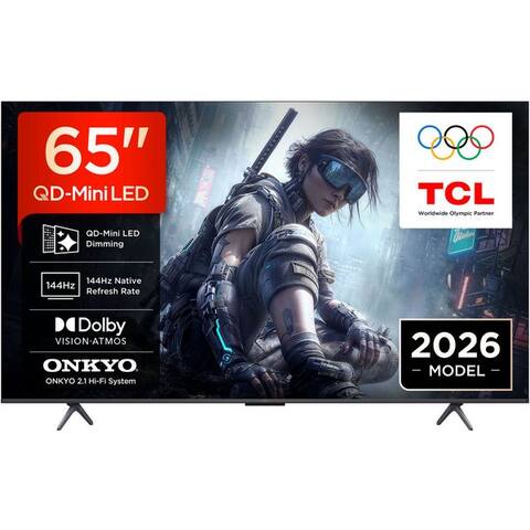 TCL 65T8DXB Mini-LED-téléviseur (164 cm/65 pouces, 4K Ultra HD, TV connectée, Google TV, QD-Mini LED, AiPQ Pro