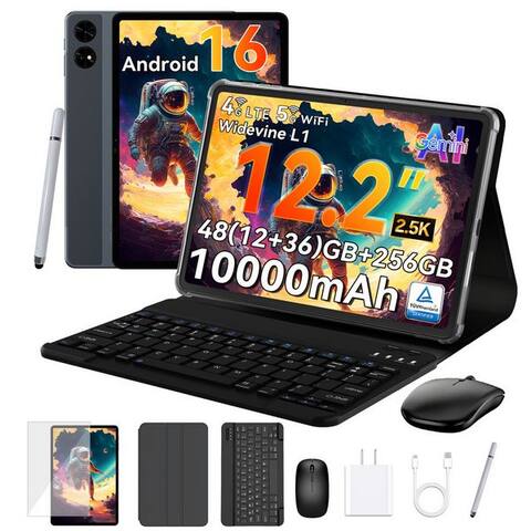 Tabwee TABWEE 12,2" Android 16 4G LTE 10000 mAh Akku 256 GB tablette (12.2", 256 GB, Android16, Android 16, 4G LTE,