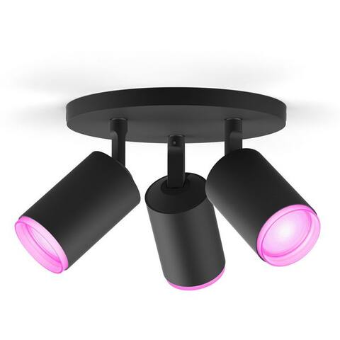 PHILIPS Hue LED Deckenspot White & Color Ambiance Fugato 3er Aufbauspot, Abschaltautomatik, Bluetooth, CCT - über