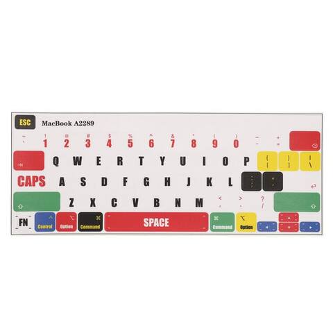 kwmobile Etui Apple MacBook Pro 13.3 M1 M2 (A2289 / A2251 / A2338) Sticker, Keyboard Sticker - Farb-Aufkleber