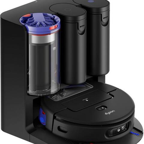 DYSON robot aspirateur avec Wischfunktion spot+scrub Ai, beutellos, Beseitigt versteckte Flecken avechilfe