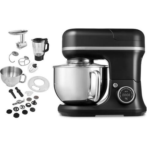 Medion® Medion® robot de cuisine MD 18430, 1200 W, 5 l Schüssel, avec umfangreichem Zubehör-Set, blenderaufsatz,