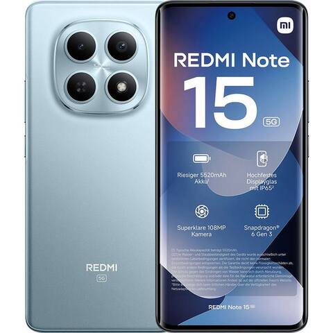 XIAOMI Redmi Note 15 5G 8+256GB smartphone téléphone (108 MP caméra)