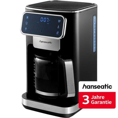 Hanseatic Hanseatic cafetière filtre HCMD151100BD, 1,5l Kaffeekanne, Papierfilter 1x4, inkl. 3 Jahre Herstellergarantie