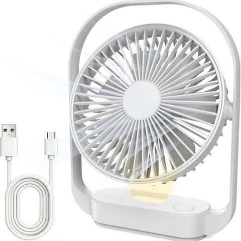 Aimax AImax Tischventilateur Tischventilateur 4000 mAh USB-C avec 4 Stufen Noir