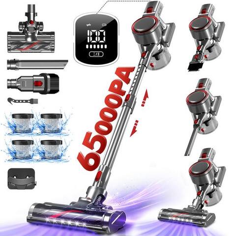 Hiazurm Hiazurm Akku-Hand-et aspirateur balai Akku aspirateur, aspirateur sans fil 65000Pa/60Min/1.8L, Vielseitiger