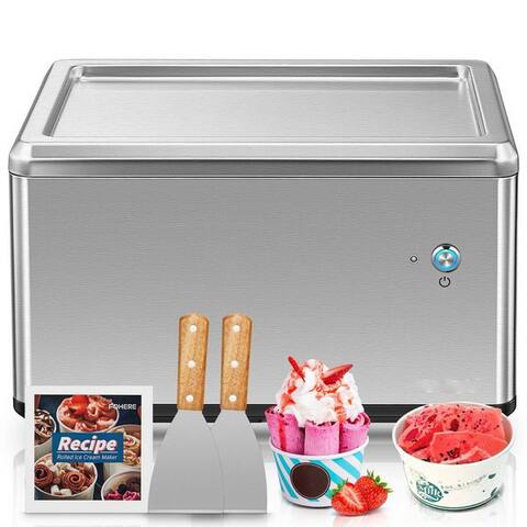 Fohere FOHERE sorbetière Selbstkühlende Roll-sorbetière pour Zuhause avec Kompressor, 120 W, inkl. 2 Metallspatel &