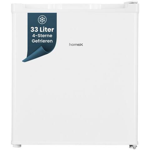 Homex homeX congélateur FM1015-W, 51 cm hoch, 44 cm breit, Mini-congélateur, Gefrierbox, 33 L Nutzinhalt, klein,