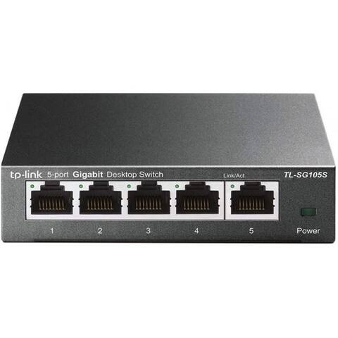 TP-LINK TL-SG105S 5-Port Gigabit Ethernet - Desktop switch - Noir Netzwerk-switch