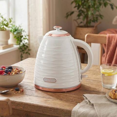 Homcom HOMCOM bouilloire Schnellkochfunktion, BPA-frei, bouilloire, 360° Drehbasis, 1.7 l, 2200 W, Kalkfilter,