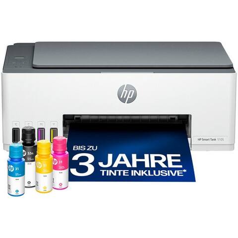 HP Smart Tank 5105 All-in-One-imprimante imprimante multifonction, (WiFi (Wi-Fi), Bluetooth, Bis zu 20€ Cashback