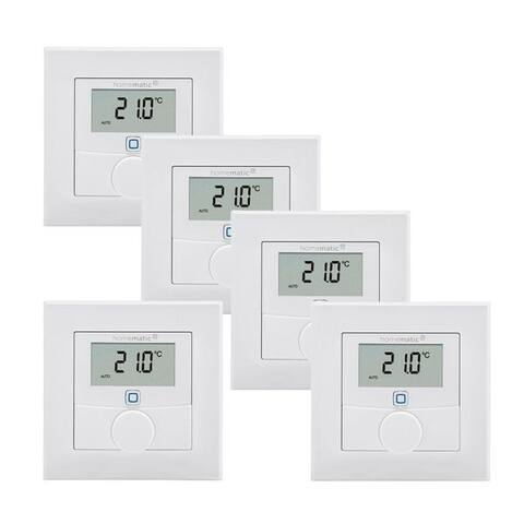 Homematic Homematic IP Wandthermostat m. Luftfeuchtigkeitscapteur 5er Set maison connectée-Steuerelement