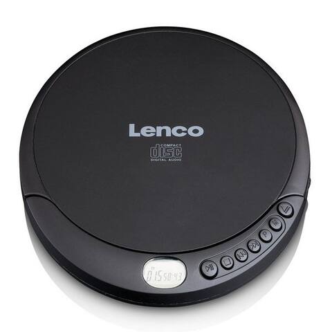 Lenco Lenco CD-010 lecteur CD (Tragbarer CD-Spieler, LCD, inkl. Casque & USB-Kabel)