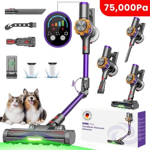 Dymona DyMona Akku-Hand-et aspirateur balai 75000Pa Akkuaspirateur 600W/70Min. aspirateur sans fil freistehend, 1,2L