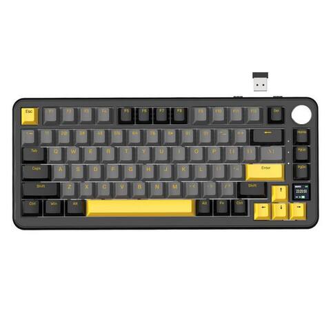 SHARK ATTACK SHARK X85PRO Mechanische clavier avec drei Modi,TFT-écran Gaming-clavier (75 % CNC-Knopf, 5-lagige