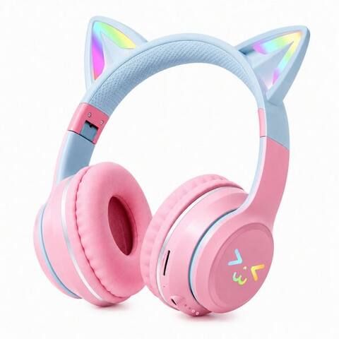 Anysun ANYSUN Bluetooth Casque,RGB-LED-luminairen,Bluetooth 5.1,HiFi Soet, Casque circum-aural (Bluetooth, 60dB