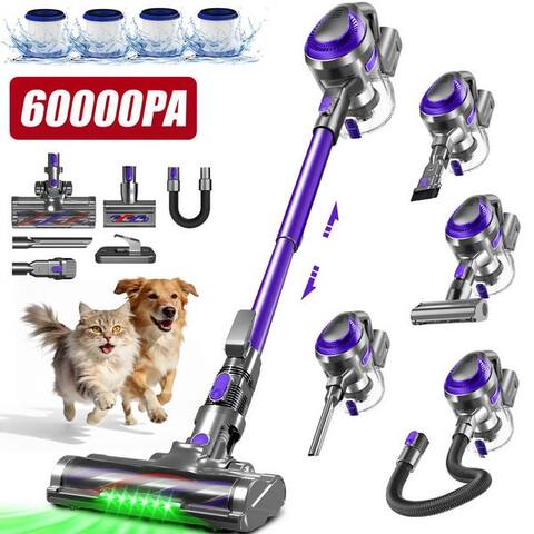 Adormii Adormii Akku-Hand-et aspirateur balai Akku aspirateur, 60000Pa/60Min/1.6L aspirateur sans fil, HEPA*4,