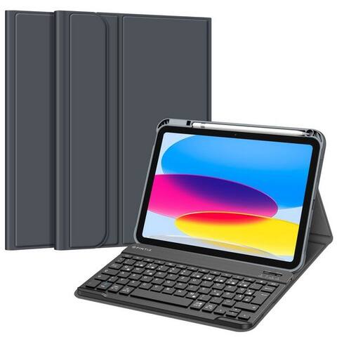 APPLE Fintie pour iPad 11. Generation 11" 2025(A16), iPad 10. Generation 2022 10.9" Apple-clavier (Case avec Pencil