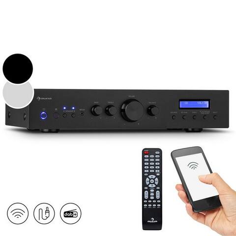 Auna Auna AMP-CD608 DAB Amplificateur audio (Nombre de canaux: 4-canaux, Digital Audio Bluetooth amplificateur HiFi