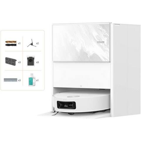 DREAME robot aspirateur avec Wischfunktion Aqua10 Ultra Track Complete White, 650 W, avec Beutel,