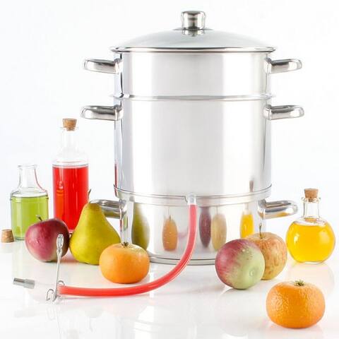 Gräfenstayn Gräfenstayn centrifugeuse - Dampfcentrifugeuse Edelstahl Induktion 15 L – centrifugeusetopf Set, Rostfrei