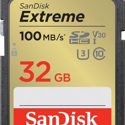 SANDISK Extreme 32GB carte mémoire (32 GB, UHS Class 3, 100 MB/s Lesegeschwindigkeit)