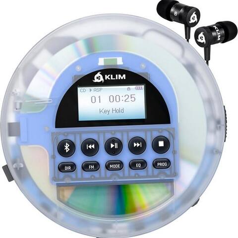 Klim KLIM Nomad tragbarer lecteur CD (Bluetooth, tragbarer Discman avec Casque, idéal pour Autos, MP3)