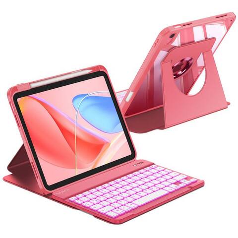 Fintie avec Fintie avec 360° drehbare Coque pour iPad A16 11/10. Generation 11/10,9 pouces clavier (7-farbige