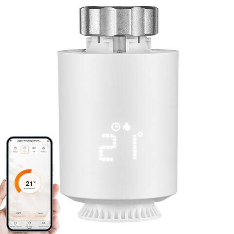 Echos echos Heizkörperthermostat Zigbee Eco-4160, (Packung, 1 St) Kindersicherung, Zeitpläne, Frostschutz,