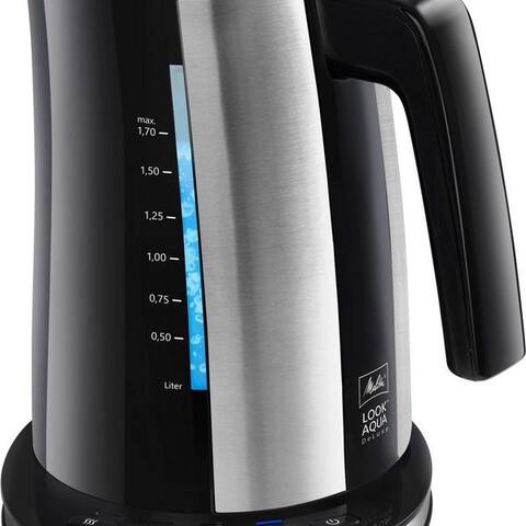Melitta Melitta bouilloire Look Aqua Deluxe 1026-04, 1,7 l, 2400 W, Dreistufig einstellbare Temperatur (80°/95°/100)