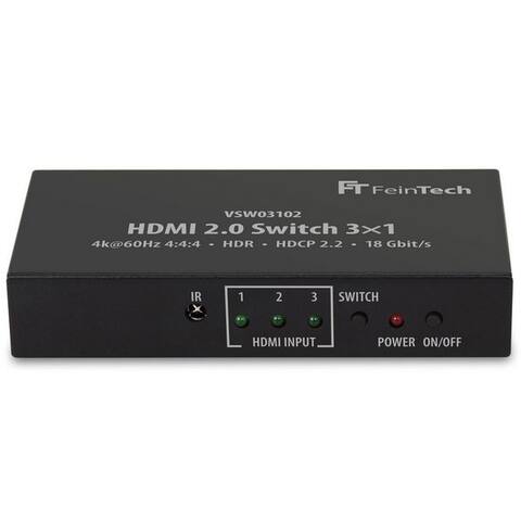Feintech FeinTech Audio / Video Matrix-switch VSW03102 HDMI switch 3x1, Automatische Umschaltung