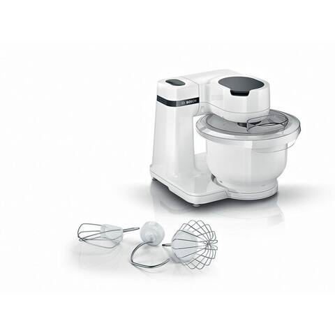 BOSCH robot de cuisine Serie 2 MUMS2AW00, Kunstoffschüssel, weiß, 700 W, 3,8 l Schüssel, Planetenrührwerk,