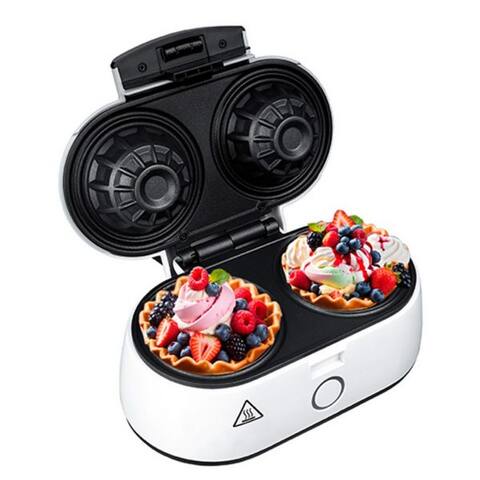 Adler Adler gaufrier AD 3062 Waffelschalen-Maker - 1000 W, Antihaft & Rutschfest, 1000 W, Backt Waffelschalen avec