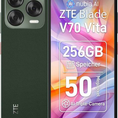 ZTE Blade V70 Vita smartphone (17,02 cm/6,7 pouces, 256 GB Speicherplatz, 50 MP caméra)