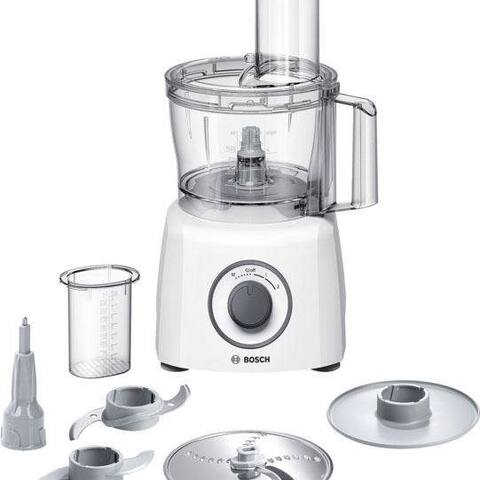 BOSCH robot de cuisine MultiTalent 3 MCM3100W, 800 W, 2,3 l Schüssel, Schneid-Raspel-Wendescheibe, Schlagscheibe