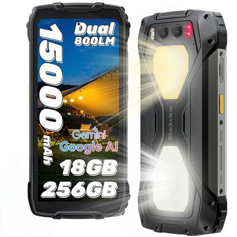 BLACKVIEW BV7300 256GB 800LM Campinglumière téléphone sans Vertrag Outdoor smartphone (6,67 pouces, 50 MP caméra,