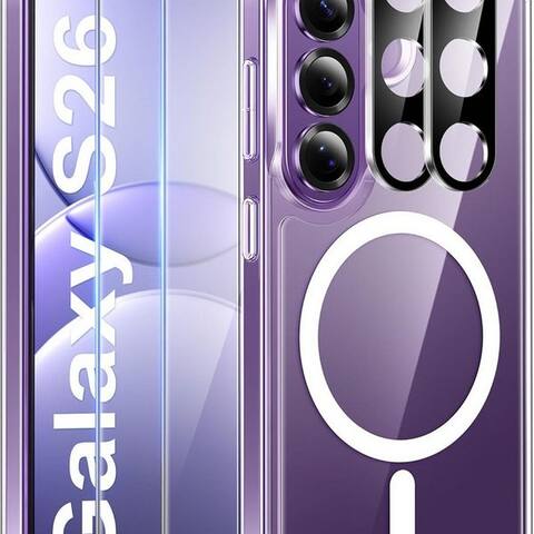 SAMSUNG MSM Coque pour smartphone 5in1 Schutzglas (écran + caméra) pour Samsung Galaxy S26 MagSafe 9H