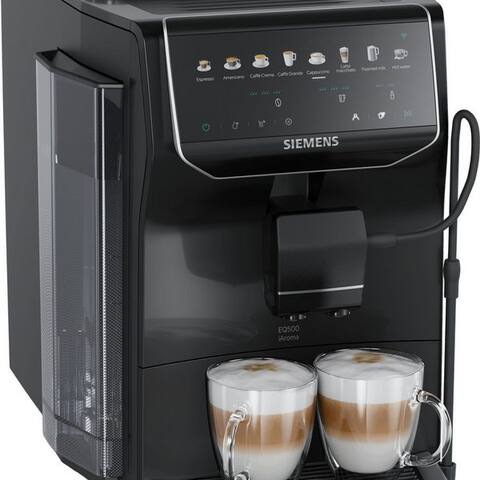 SIEMENS machine expresso automatique EQ500 TP553E09, Doppeltassenfunktion, 41 Getränke, einfache Reinigung,