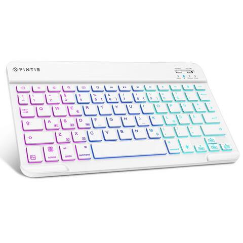 SAMSUNG Fintie Beluminairete tablette clavier (Deutsches Layout QWERTZ) 10'' Bluetooth tablette-clavier (pour Samsung