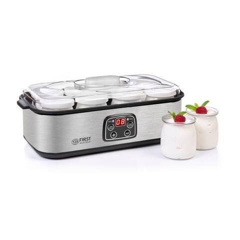 Tzs TZS FIRST AUSTRIA yaourtière Elektischer yaourtière, Joghurt Maker, 25 W, 8 Gläser, 190 ml, LCD-écran,