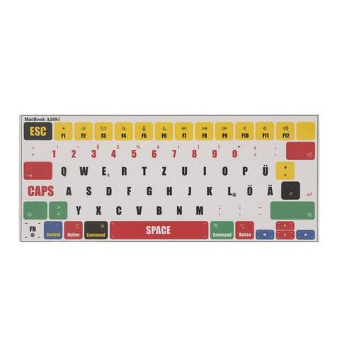 kwmobile Etui Apple MacBook Air 13.6 M2 (A2681) tactile ID model Sticker, Keyboard Sticker - Farb-Aufkleber