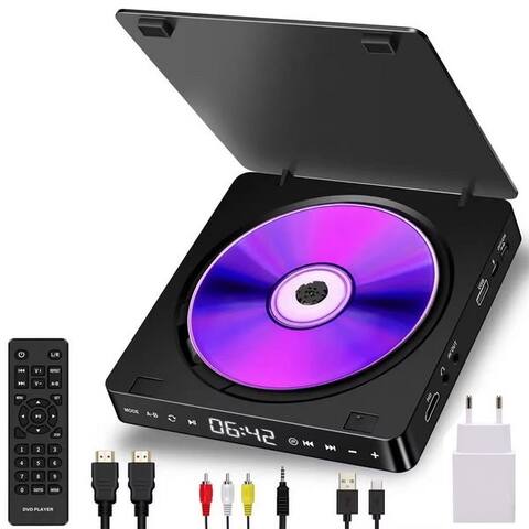 Qubebu QUBEBU Region-Free DVD Player CD Player, HDMI AV-Ausgang, USB-Eingang DVD-Player (Fehler Korrektur,