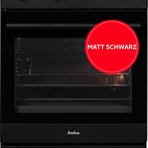 AMICA Elektro-Standherd SHC 11503 SM, avec 2-fach-Teleskopauszug, Steam Clean, Komfortables Kochen et Backen avec
