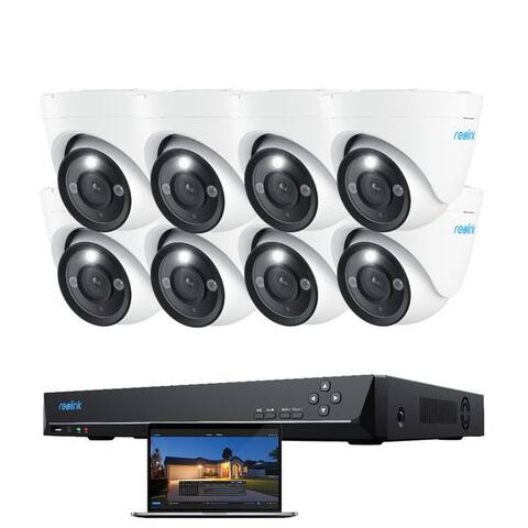 Reolink Reolink caméra de surveillance PoE 12 MP Ultra HD (Außenbereich, Innenbereich, 16-canaux NVR avec 4TB HDD et 8