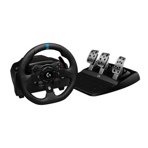 LOGITECH G923 Driving Force Rennlenkrad + Pedal USB Gaming-Lenkrad (Set, pour PC & XBOX SERIES X/S XBOX ONE)