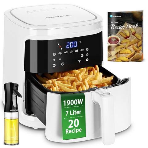 Aigostar Aigostar air fryer, 1900,00 W, Warmhalten, 20 Rezepte, 6-10 Personen, Digitalem LED-tactilescreen