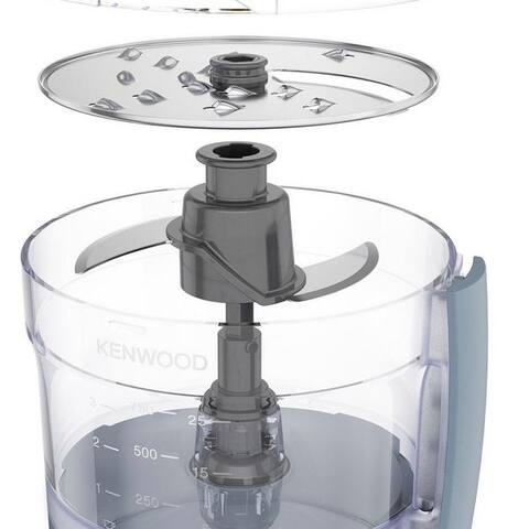 KENWOOD Kompakt-robot de cuisine MultiPro Go FDP22.130GY, 650 W, Schneiden, Reiben, Pürieren et Teig Kneten, 650W